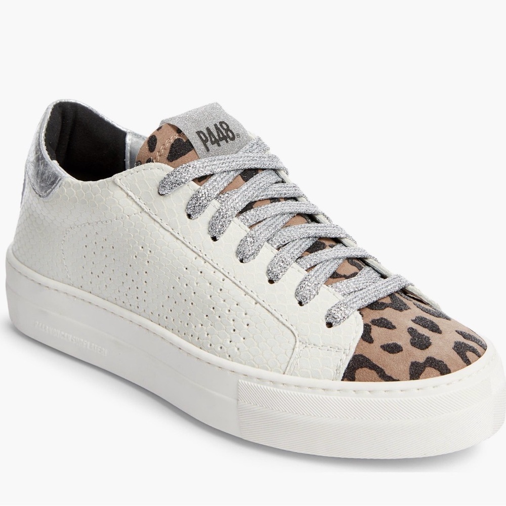 P448 Thea Platform Sneakers - Python Roccia